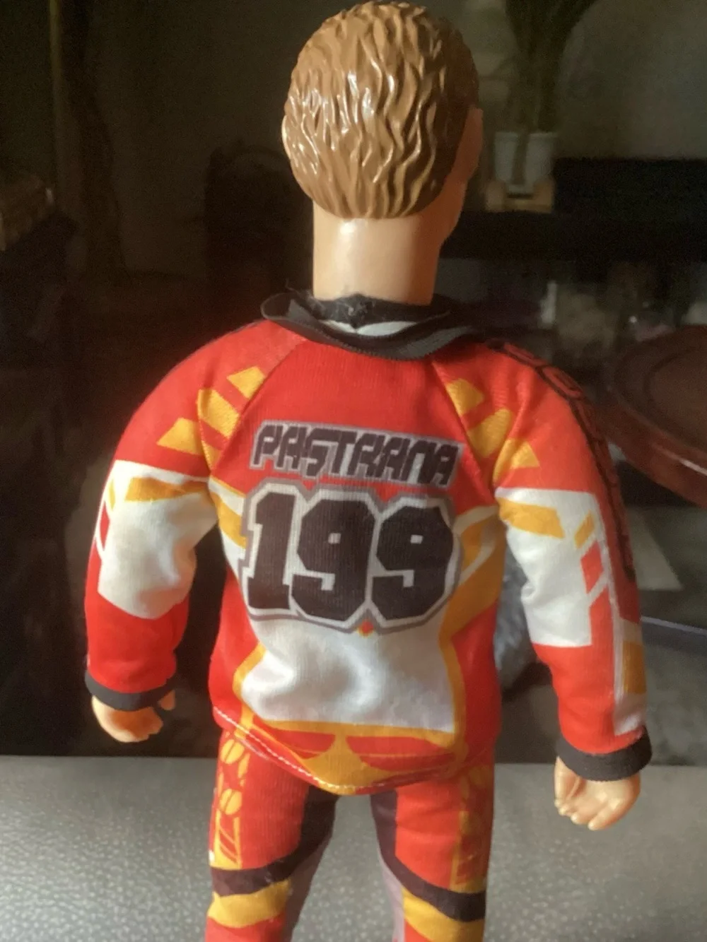 Travis Pastrana MX Allstars Suzuki “No Fear” Freestyle 16” Action Figure, Signed